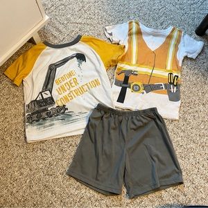 5T Boy Construction Pajama Set